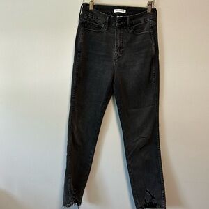 Good American Good Straight Leg Distressed Jeans